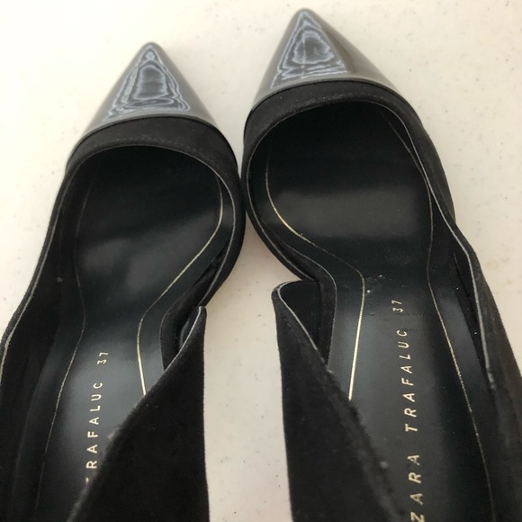 Zara Trafaluc Cut Out Suede with Patent Toe Cap - Picture 6 of 7